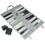 BACKGAMMON IN ALUMINIOUM CASE SET