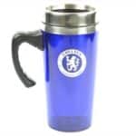 CHELSEA STAINLESS STEEL HANDLED TRAVEL MUG