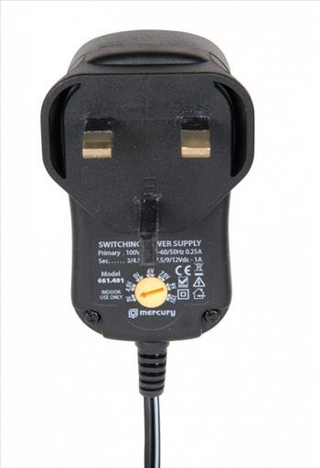 19314.jpg MERCURY POWER UNIVERSAL SWITCH MODE PSU 3-12V 1000mA - Image 1