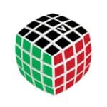 V CUBE 4 RUBIKS WHITE PILLOW