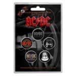 AC/DC BUTTON BADGE PACK FOR THOSE ABOUT TO ROCK RETAIL PACK