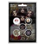 QUEEN BUTTON BADGE PACK EARLY ALBUMS RETAIL PACK