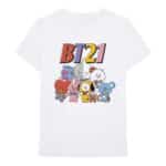 BTS BT21 UNISEX TSHIRT COLOURFUL SQUAD 2XLARGE