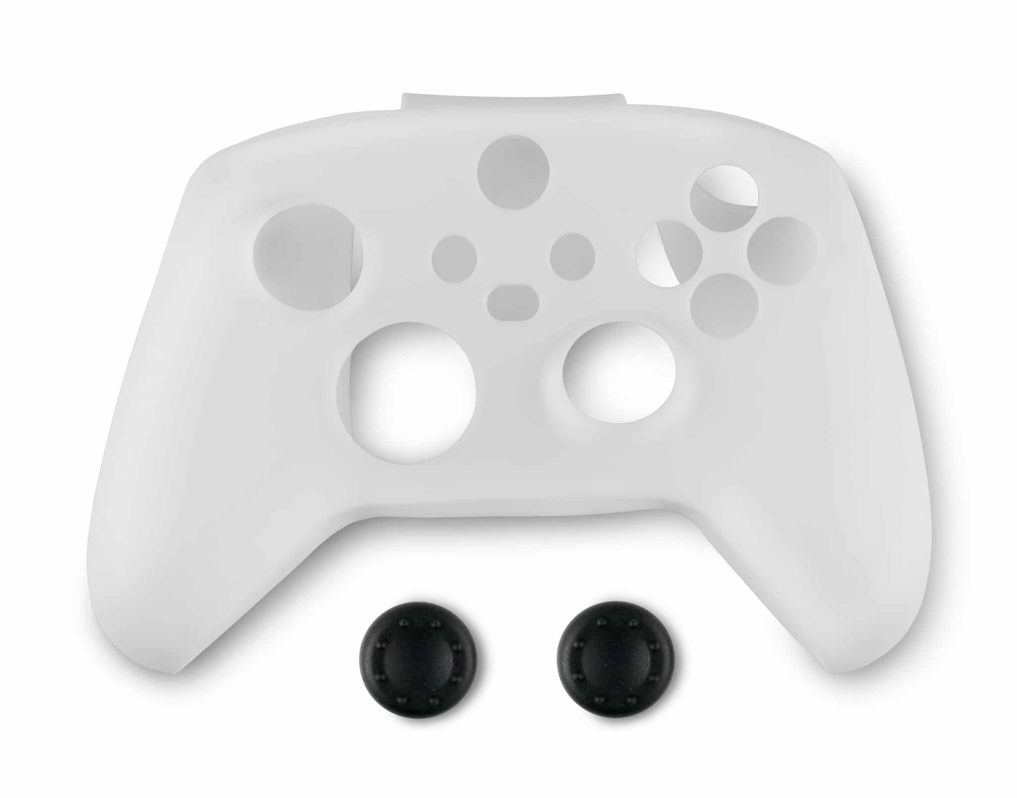 5207011010478.jpg SPARTAN GEAR CONTROLLER SILICONE SKIN COVER AND THUMP GRIPS FOR XBOX SERIES X/S WHITE - Image 1