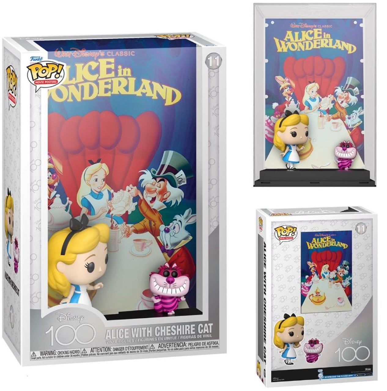 889698674973.jpg POP FUNKO! MOVIE POSTERS: DISENY 100th ALICE IN WONDERLAND ALICE WITH CHESHIRE FIGURE - Image 1