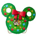 LOUNGEFLY CHIP AND DALE CHRISTMAS CROSSBODY BAG