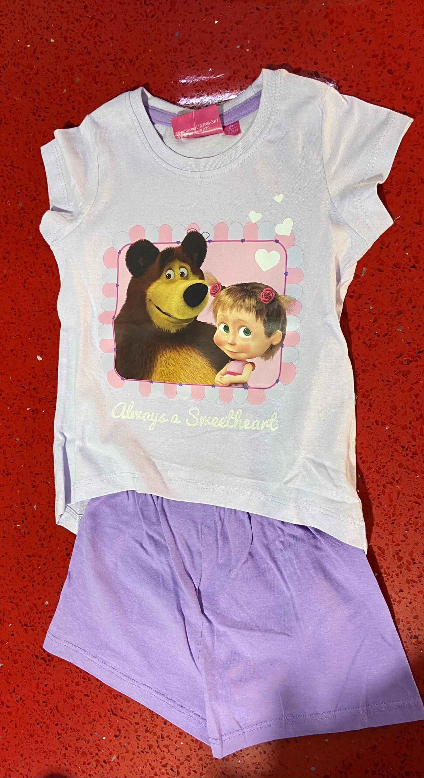 4052384321123.jpg MASHA AND THE BEAR GIRLS PYJAMA SHORT SLEEVES 6 YEARS - Image 1