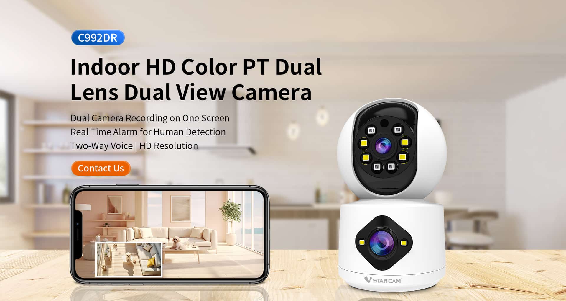 5298004180018.jpg VSTARCAM C992DR INDOOR WIFI DUAL LENS 5MP - Image 1