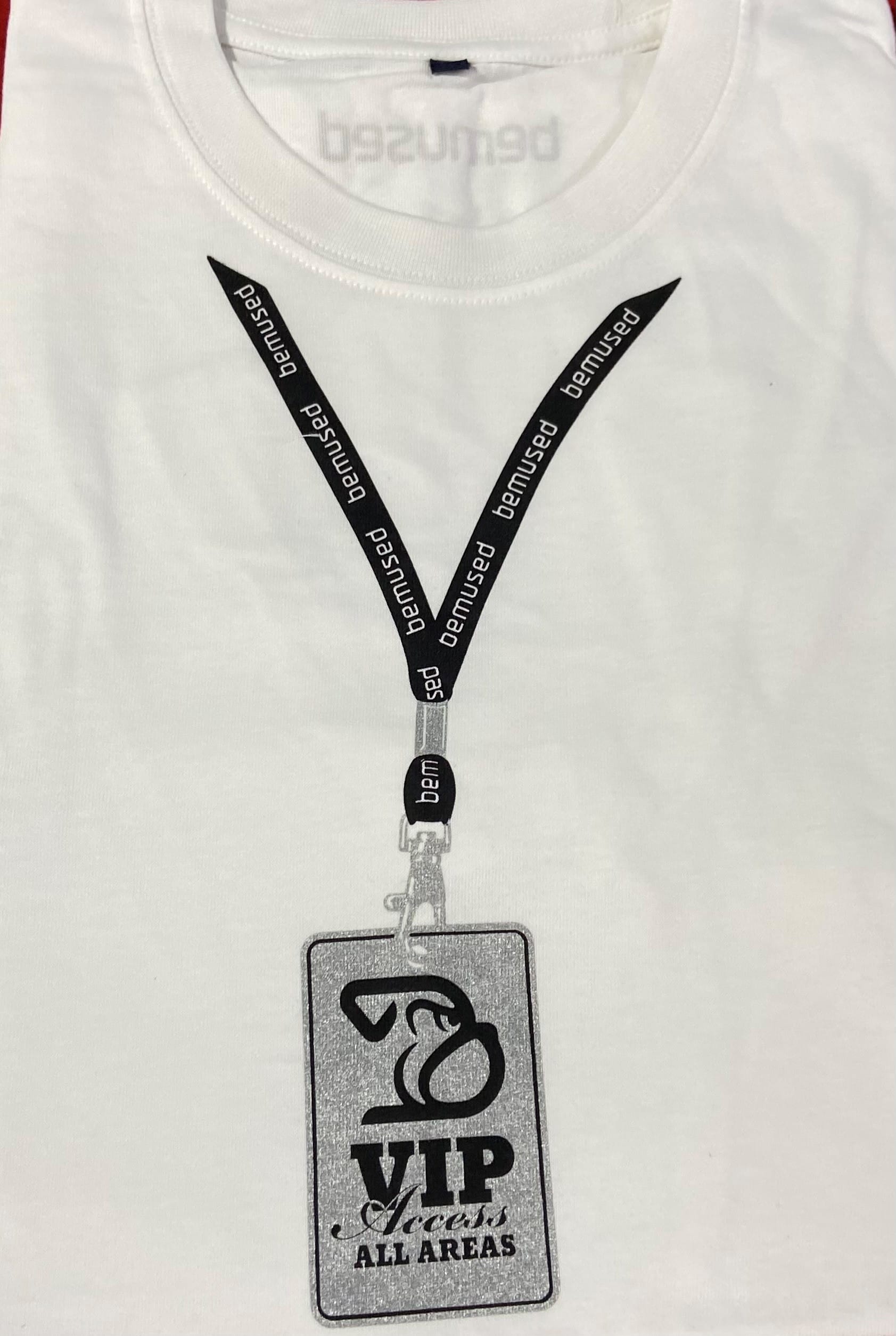 54794.jpg BEMUSED WITH DESIGN WHITE TSHIRT XL - Image 1