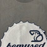 BEMUSED WITH DESIGN GREY TSHIRT M