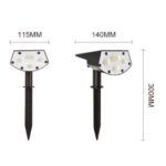 REXER Outdoor Natural White IP65 LED Solar Spotlight with Spike 2000mAh - Image 4
