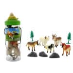 FARM ANIMAL PLAYSET 10PCS IN HEADER TUBE