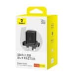 BASEUS WALL CHARGER 30W USB-C UK MINI GAN5 BLACK