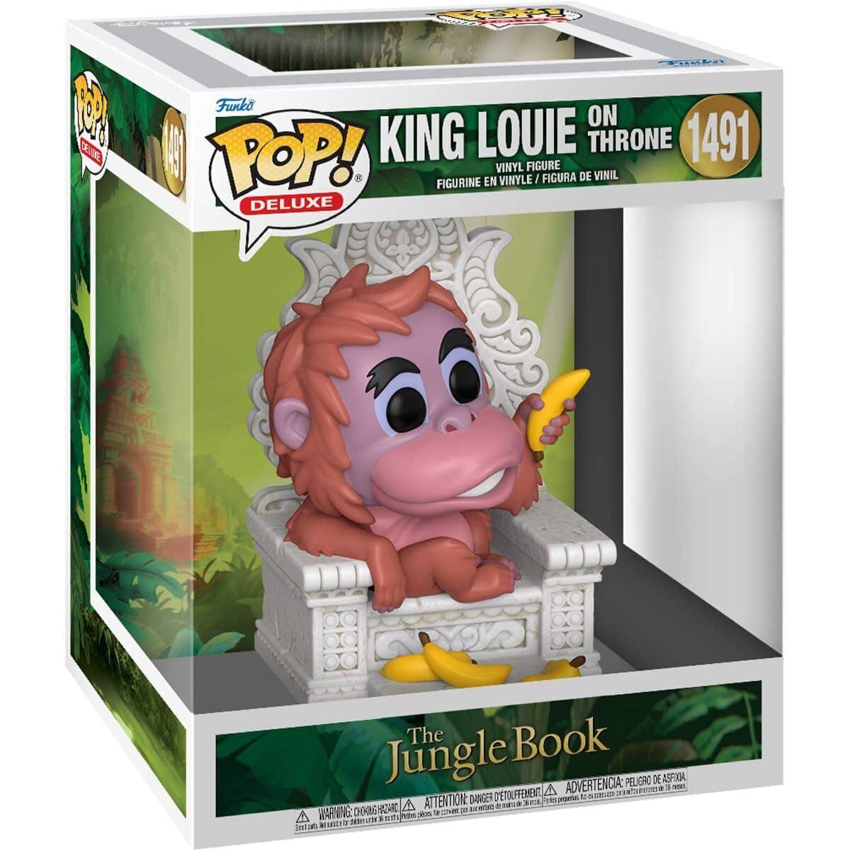 889698807852.jpg POP FUNKO DELUXE! JUNGLE BOOK: KING LOUIE ON THRONE FIGURE - Image 1