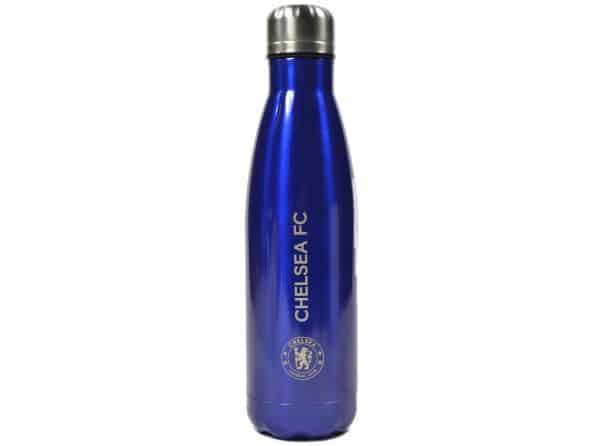 FBSBOTCH011.jpg CHELSEA FC SIX HOUR HOT COLD BOTTLE METALLIC BLUE 500ML - Image 1