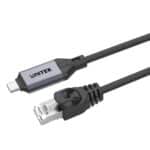 UNITEK CONVERTER USB C TO GIGABIT ETHERNET CABLE 2M