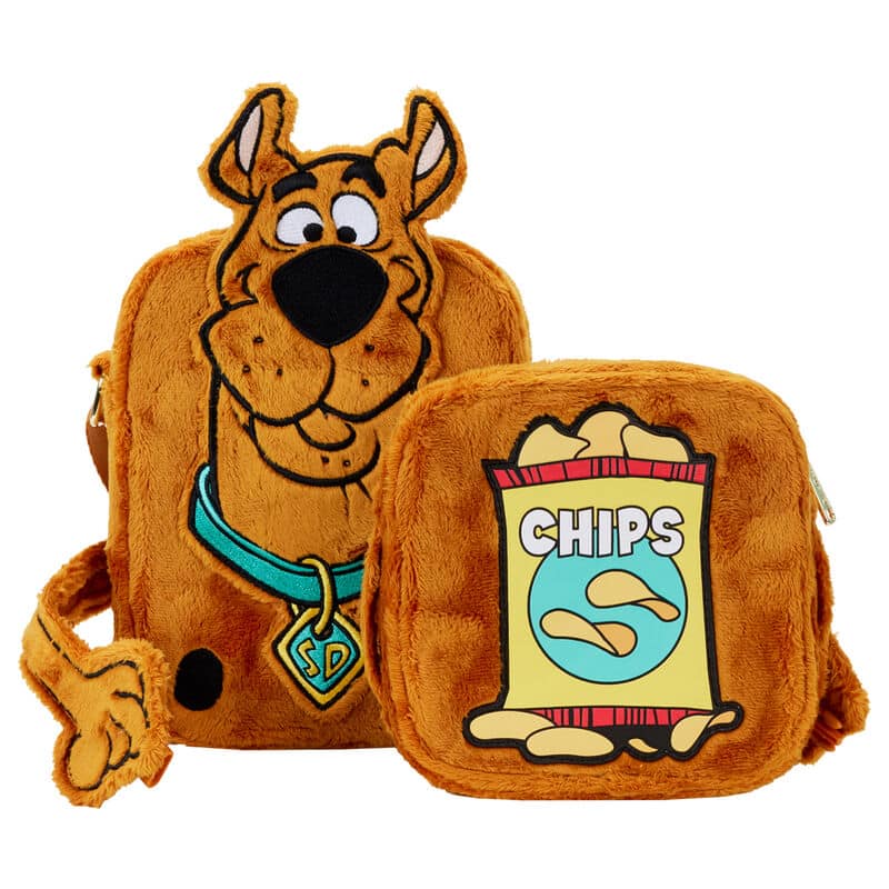 671803513952.jpg LOUNGEFLY SCOOBY DOO SNACKS PLUSH SHOULDER AND COIN BAG - Image 1