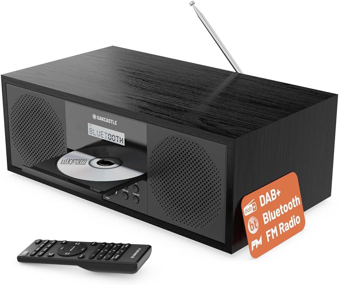 5056444108586.jpg MAJORITY MINI HIFI BT / CD / USB / FM OAKCASTLE DAB500 - Image 1