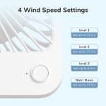 JISULIFE DESKTOP FAN POWERBANK OUT FA26 WHITE - Image 4