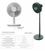 JISULIFE EXTENDABLE ROTATING DESKTOP FAN FA13P WHITE - Image 2