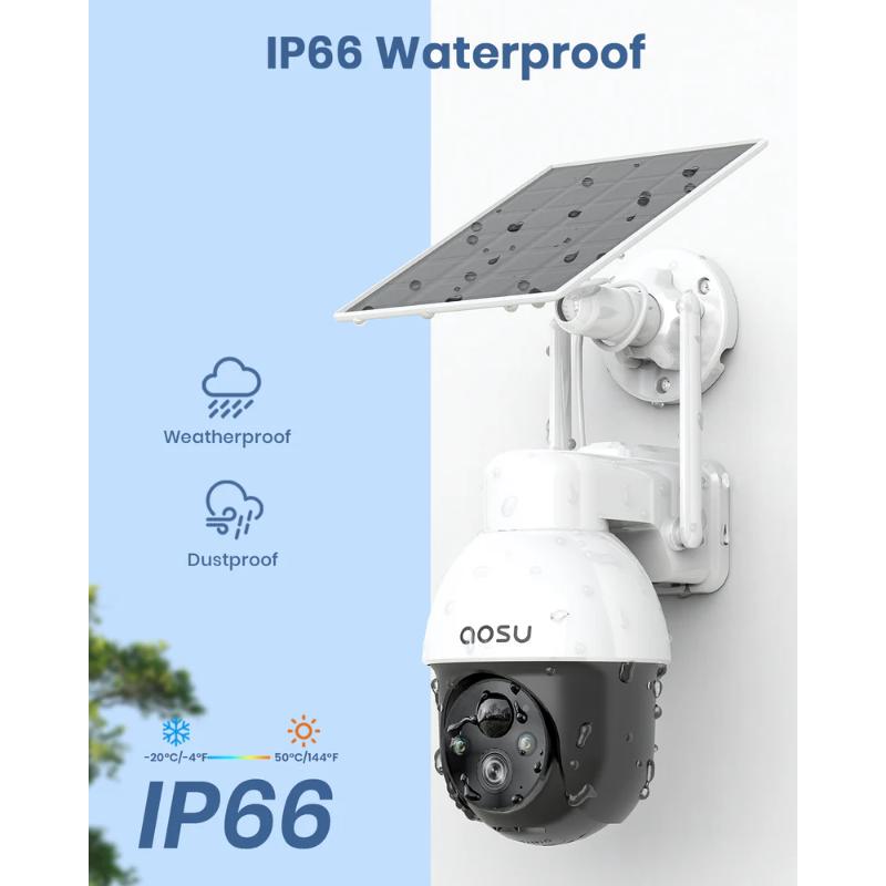 6977118370155.jpg AOSU SOLAR SECURITY CAMERA WIRELESS OUTDOOR WITH PANORAMIC PTZ - Image 1