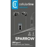 CELLULARLINE SPARROW WIRED TYPE-C EARPHONES BLACK