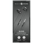 MUSIC SOUND IN EAR EARPHONES WITH JACK BLACK