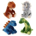 KEELECO COLLECTABLES DINOSAURS 12CM PLUSH TOY ASSORTED
