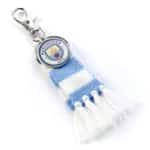 MANCHESTER CITY FC BLUE SCARF AND LOGO CHARM BACKPACK HANGER
