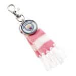 MANCHESTER CITY FC PINK SCARF AND LOGO CHARM BACKPACK HANGER