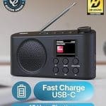 MAJORITY RADIO ORWELL PRO PORTABLE WITH DISPLAY AND BLUETOOTH USB FM RADIO