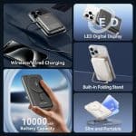 Vention Powerbank Wireless Magnetic 10000mAh 20W with Stand Black FHNB0 - Image 4