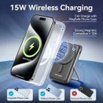 Vention Powerbank Wireless Magnetic 10000mAh 20W with Stand Black FHNB0 - Image 5