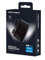 Vention MA Powerbank Wireless Magnetic 5000mAh 22.5W Wireless 15W Ultra Slim Grey FKKH0