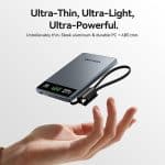 Vention MA Powerbank Wireless Magnetic 5000mAh 22.5W Wireless 15W Ultra Slim Grey FKKH0 - Image 3