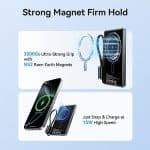 Vention MA Powerbank Wireless Magnetic 5000mAh 22.5W Wireless 15W Ultra Slim Grey FKKH0 - Image 5